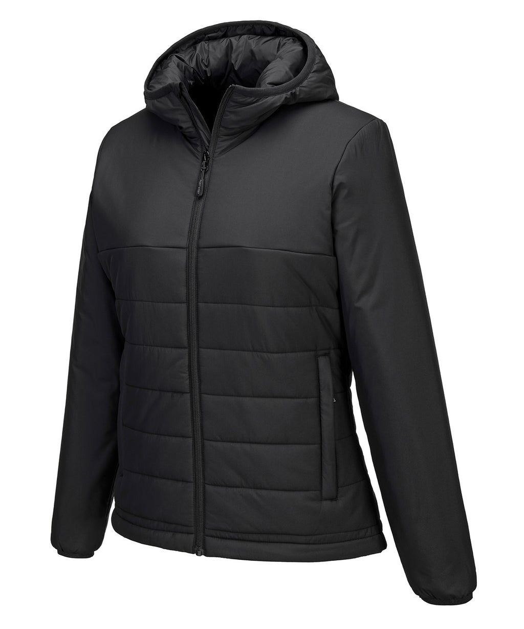 Women’s professional hooded insulated baffle jacket