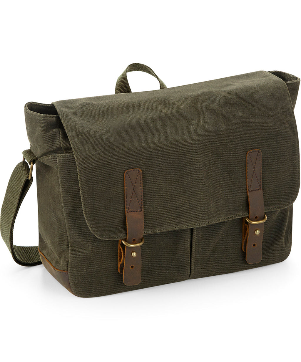 Heritage Waxed Canvas Messenger
