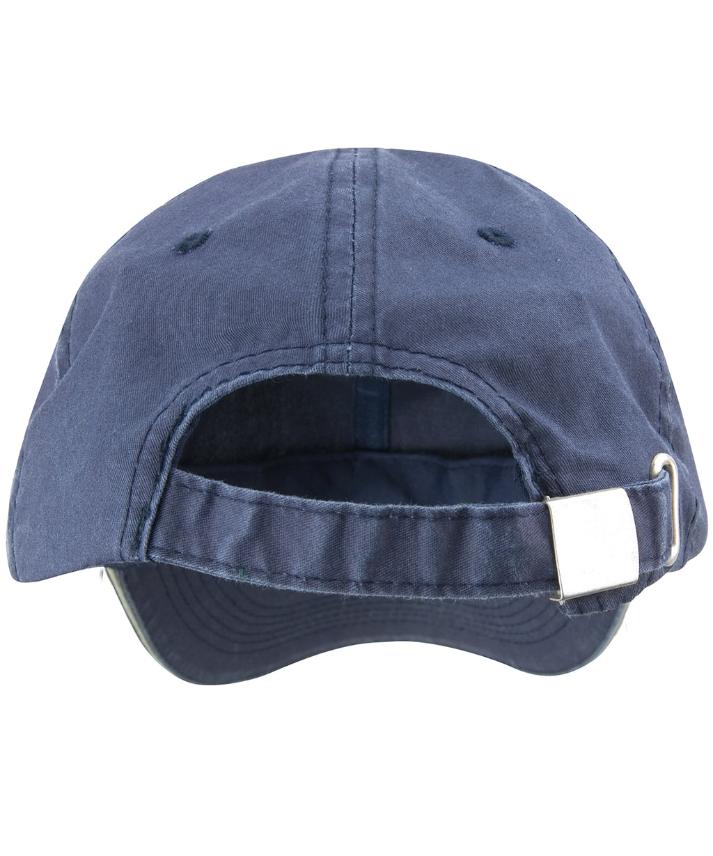 Washed Fine Line Cotton Cap with Sandwich Peak