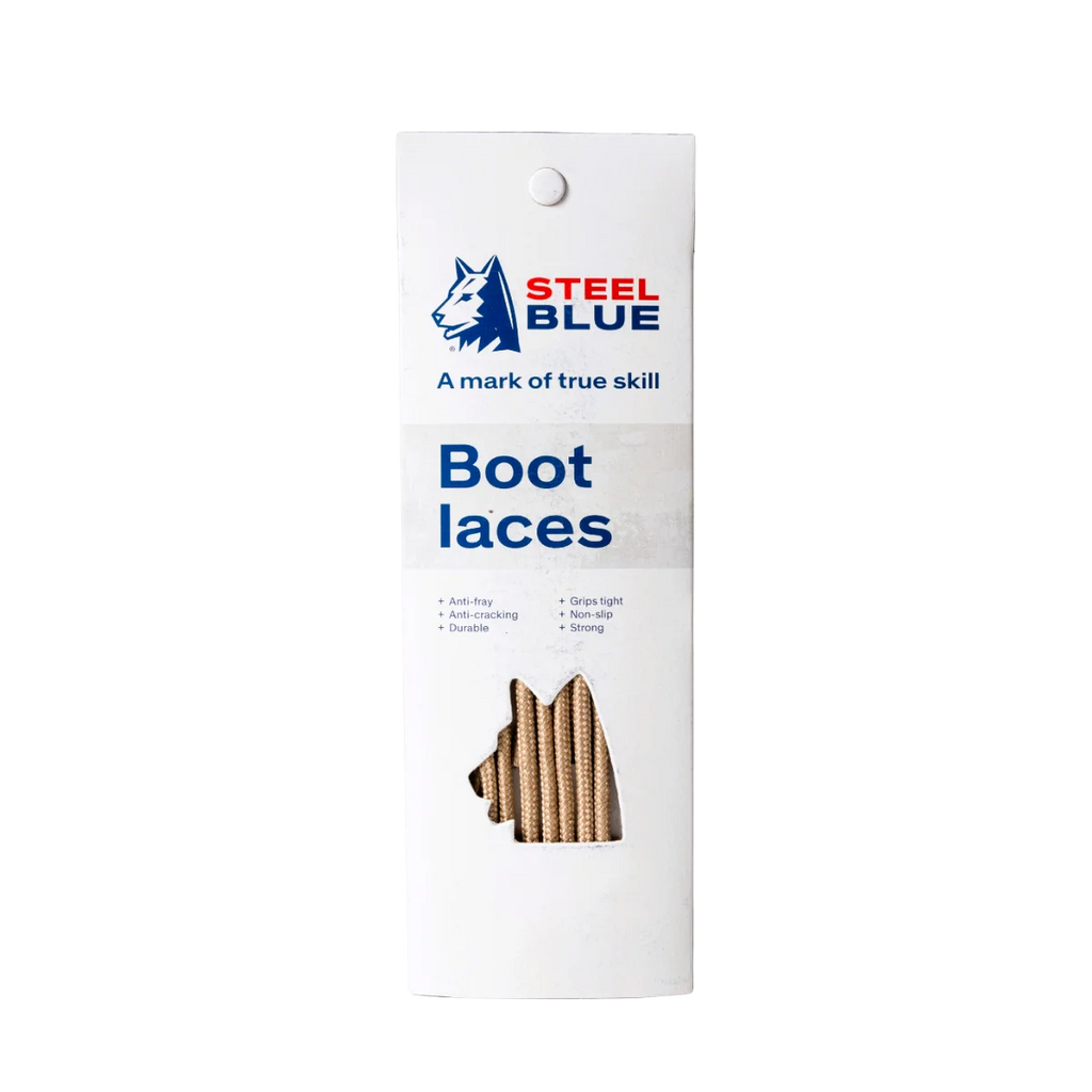 Steel Blue Nylon Laces - Sand