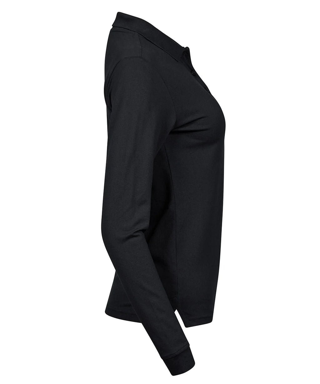 Women’s luxury stretch long sleeve polo