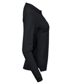 Women’s luxury stretch long sleeve polo