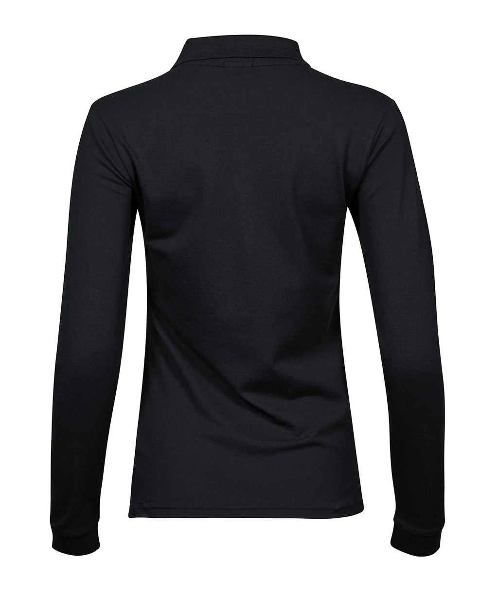 Women’s luxury stretch long sleeve polo