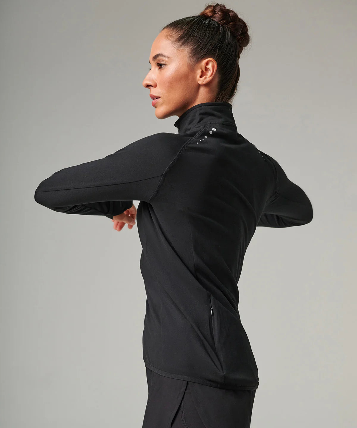 Women's long-sleeved ¼ zip top