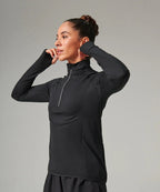 Women's long-sleeved ¼ zip top