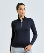 Women’s TriDri® recycled long sleeve brushed back ¼ zip top