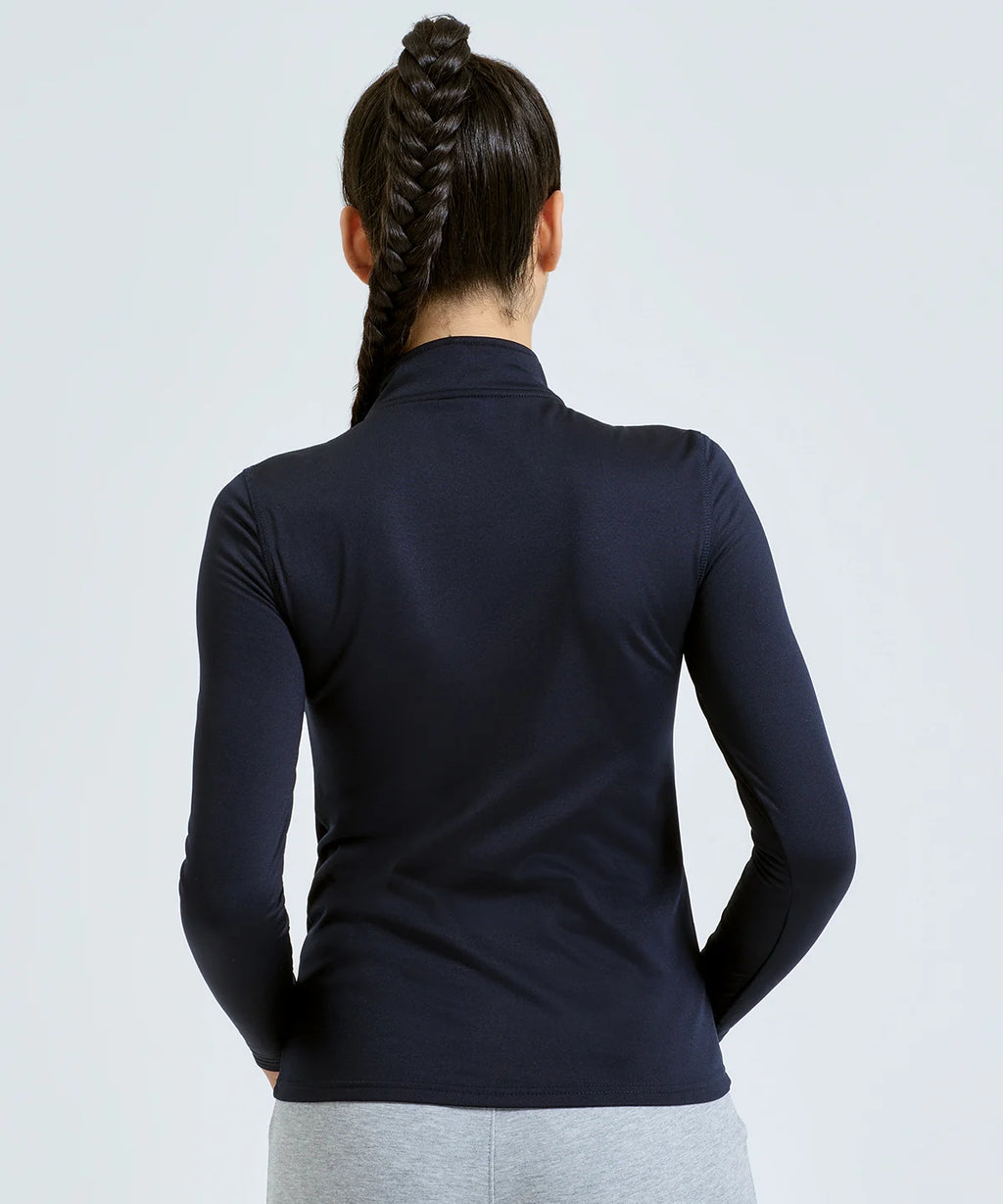Women’s TriDri® recycled long sleeve brushed back ¼ zip top