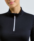 Women’s TriDri® recycled long sleeve brushed back ¼ zip top