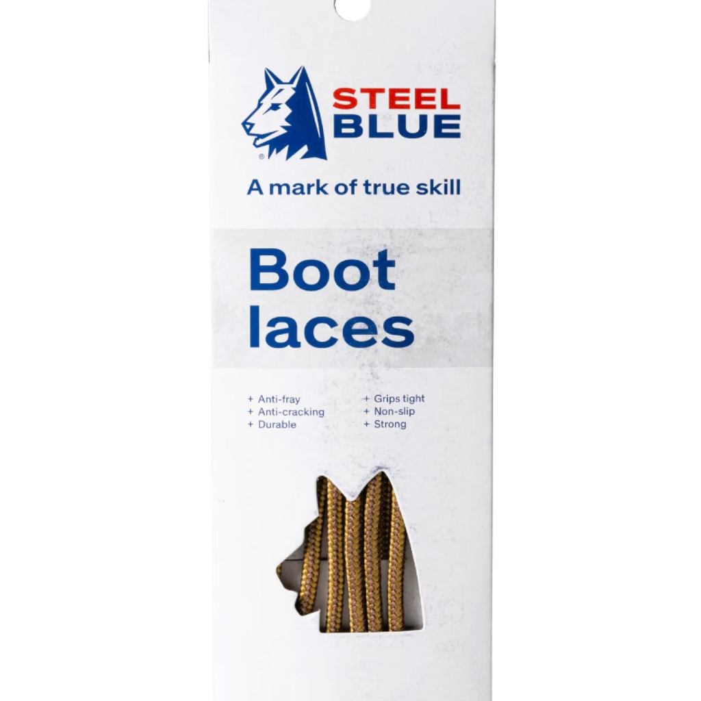 Steel Blue Nylon Laces - Wheat/Brown
