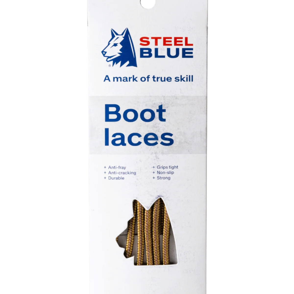 Steel Blue Nylon Laces - Wheat/Brown