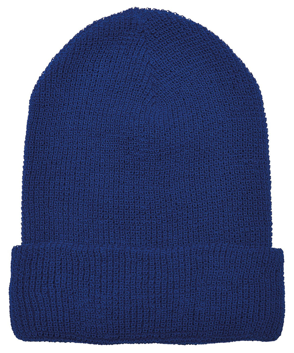Recycled yarn waffle knit beanie